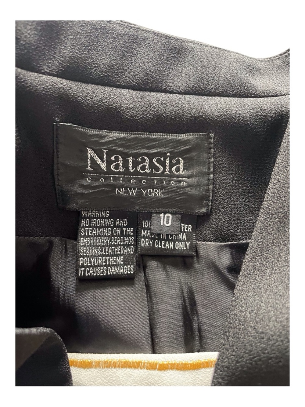 Natasia Collection New York Women's Black Emroidery Blazer, 10 - Picture 6 of 6